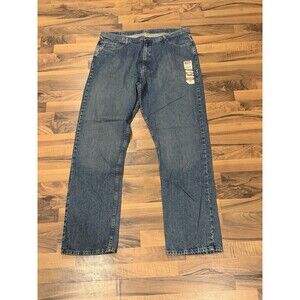 Wrangler Five Star Premium Jeans Mens 42x36 Blue Relaxed Fit Denim Pants NEW